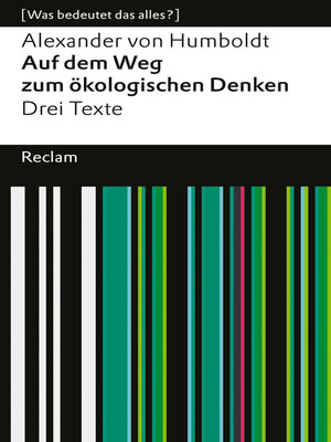 cover image of Auf dem Weg zum ökologischen Denken. Drei Texte